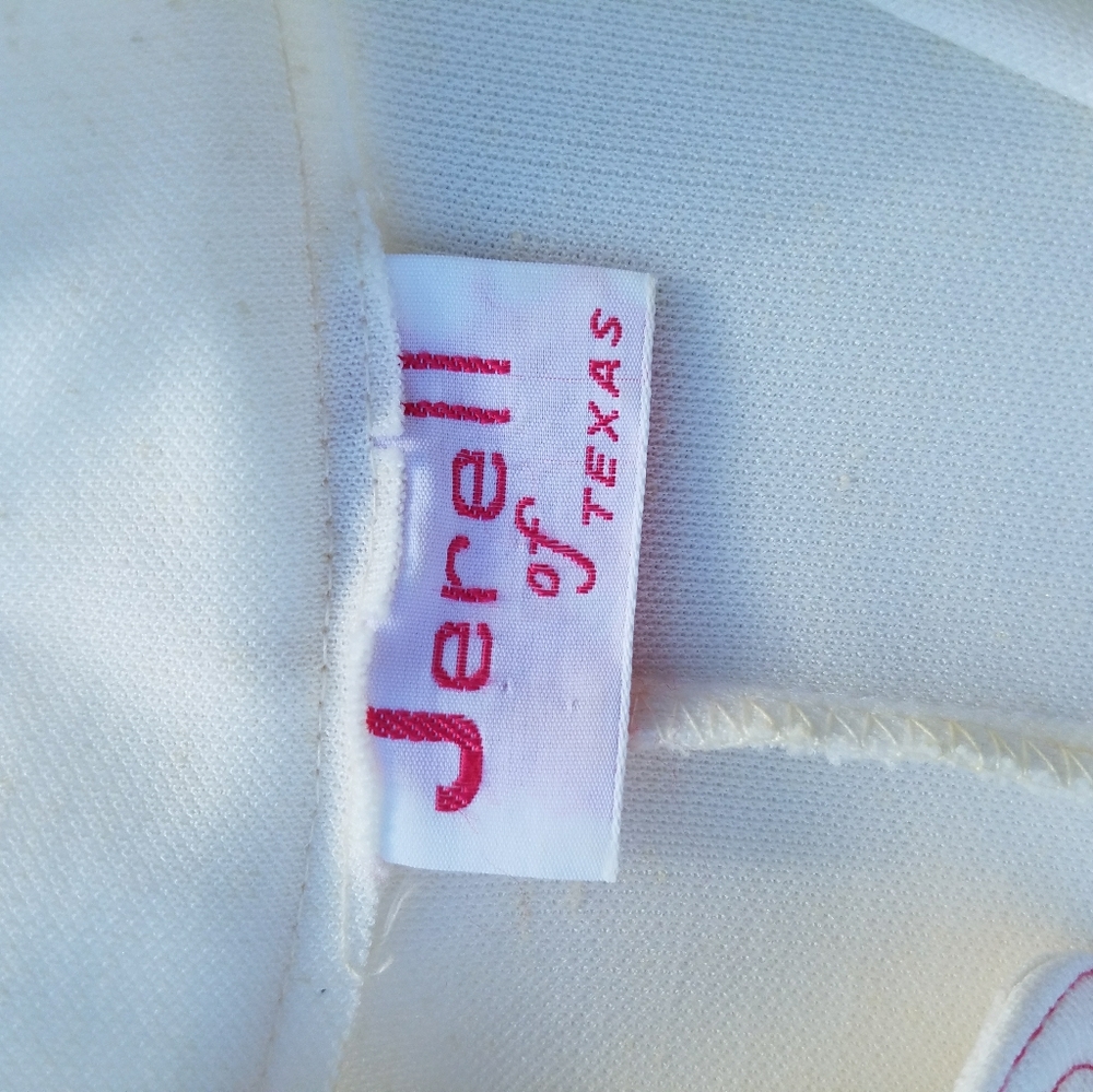 VTG Jumpsuit 1960's White Red Cherry 70's S - Picture 9 of 9